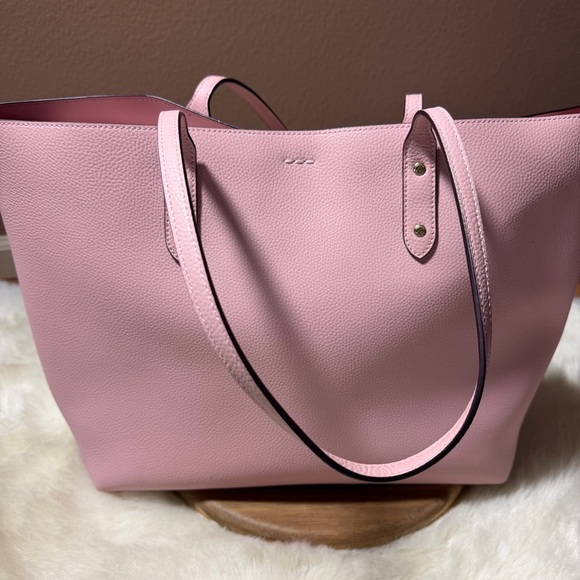 Coach Town Tote Pink Pebble Leather Bag - Picture 6 of 13